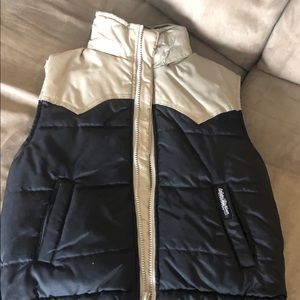Boys Black and Tan winter vest